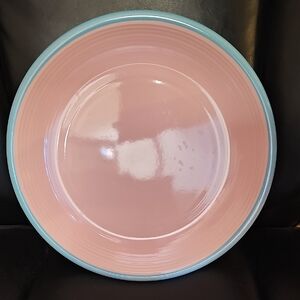 Chic Pink and Blue Dinner Plate